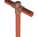 MOLDE CADWELD P/SOLDADURA EXOTÉRMICA TIPO "GT"HORIZONTAL P/CABLE 120 MM2 A VARILLA 3/4"